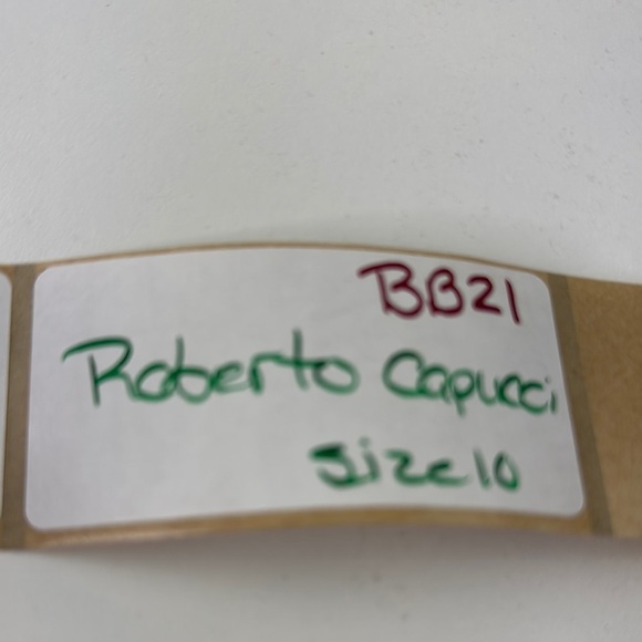 Roberto Capucci Women's Black Leather Block Heel Slip on Pumps - Picture 9 of 9